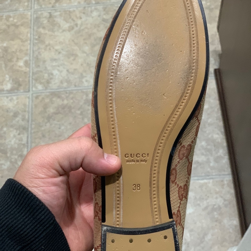 Gucci Jordaan GG canvas loafer Woman Size 38 - Picture 9 of 13